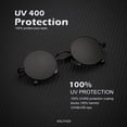 thumbnail image 5 of KALIYADI Round Polarized Sunglasses for Men Women Retro Metal Hippie Circle Style Sun Glasses UV Protection, 5 of 11