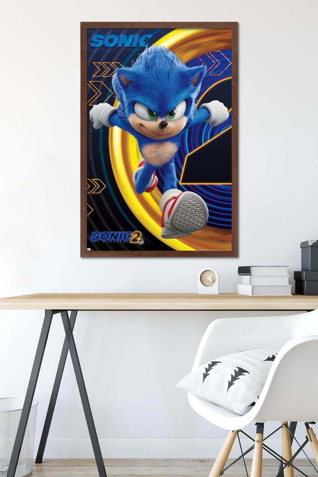 Sonic The Hedgehog 2 - Sonic Wall Poster, 22.375" x 34" Framed