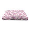 thumbnail image 4 of Nature Pet House, Spring Themed Mosaic Texture Peony Flowers Floral Soft Colors Art, Outdoor & Indoor Portable Dog Kennel with Pillow and Cover, 5 Sizes, Pink Purple White, by Ambesonne, 4 of 5