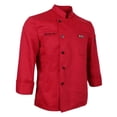 thumbnail image 3 of Thinsony Chef Jacket Coat Uniform Long Sleeve Hotel Kitchen Cook Apparel Red XL, 3 of 6