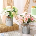 thumbnail image 2 of Fountwell Metal Farmhouse Vase Bulk Rustic Galvanized Milk Can Jug for Wedding Table Centerpiece, 2 of 7