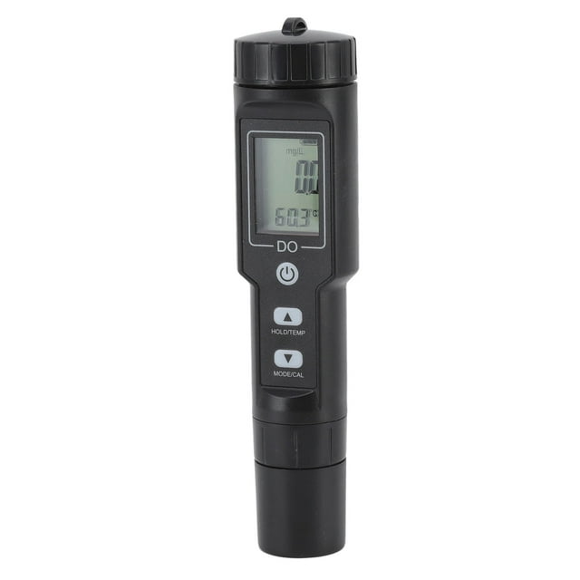 Dissolved Oxygen Meter, Digital Screen Display Detachable Probe DO Meter Temperature Compensation Widely Used For Experiment Without Backlit,with Backlit