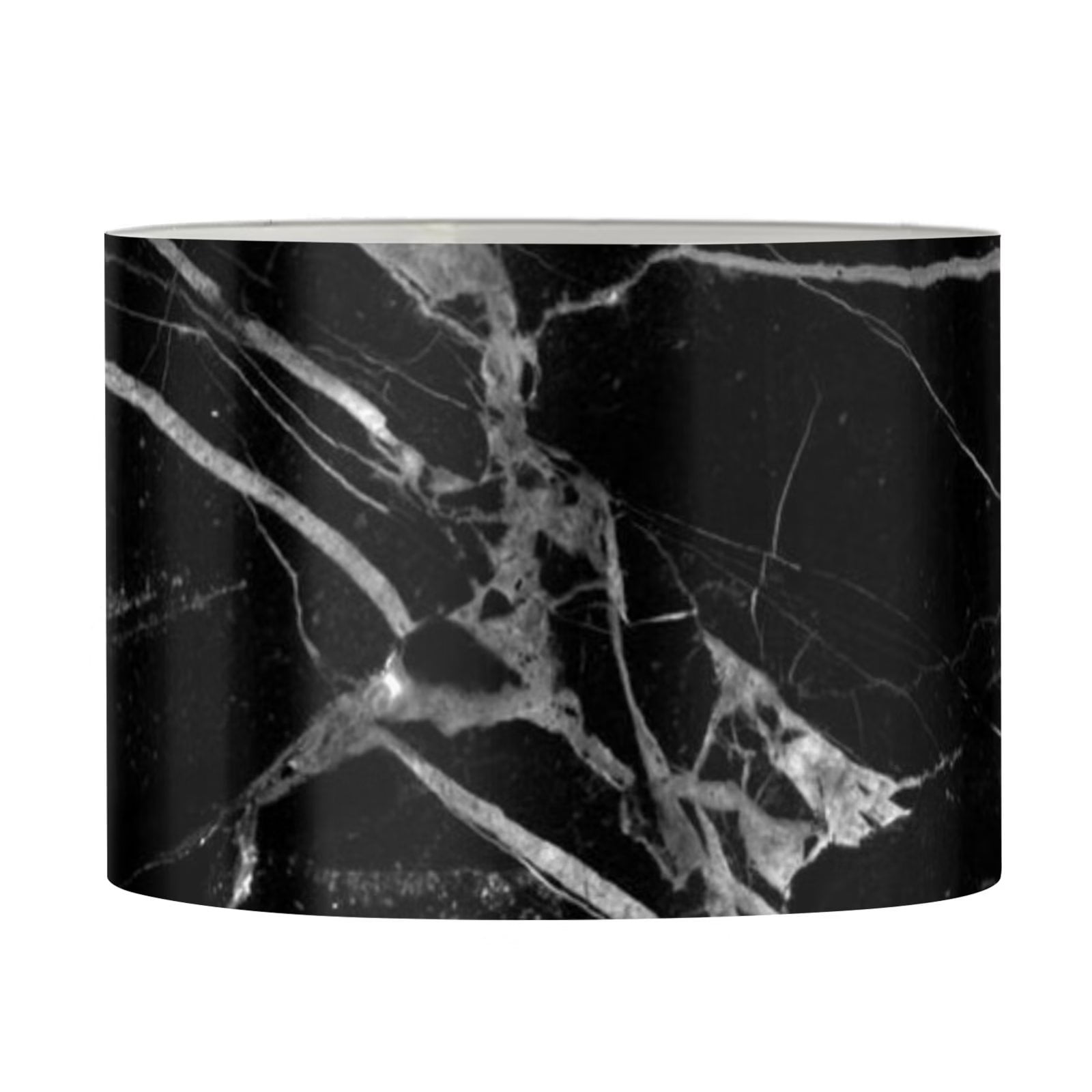 NETILGEN Black Gray Marble Cylinder Lamp Shade Home Lighting Decor Heat