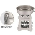 thumbnail image 2 of SPOORYYO Portable Stainless Steel Folding Firewood Stove for Outdoor Camping, Hiking, and Backpacking - Lightweight and Easy to Assemble, 2 of 9