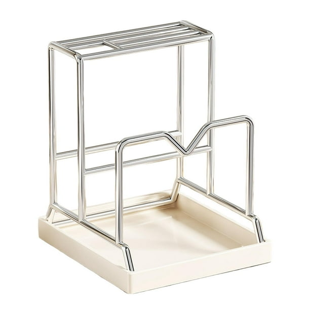 Organizador de tablas de cortar, soporte para tapas de ollas, soporte, escurridor, estante de almacenamiento para ollas, sartenes y tapas