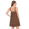 thumbnail image 3 of Vestido de baño o ducha para mujer, ligero, con tirantes y cierre, hasta la rodilla, 3 of 5