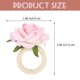thumbnail image 2 of KAKOWELY 4 anillos para servilletas con forma de rosa y flores artificiales para bodas., 2 of 5