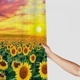 thumbnail image 3 of JEUXUS Waterproof Shower Curtain Multiple Sizes Painting Beautiful Sunset over Sunflower for Bathroom White, 3 of 7