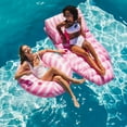 thumbnail image 7 of Float Life by Funboy Pink Twist Sun Lounger Pool Float, 65'' Long w/ Ergonomic Backrest, Ages 8+, 7 of 7