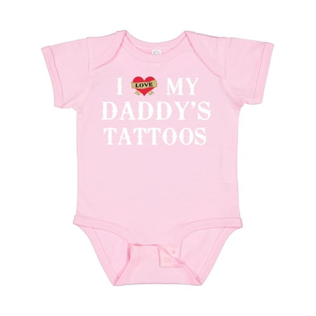 

Inktastic I Love My Daddy s Tattoos Gift Baby Boy or Baby Girl Bodysuit