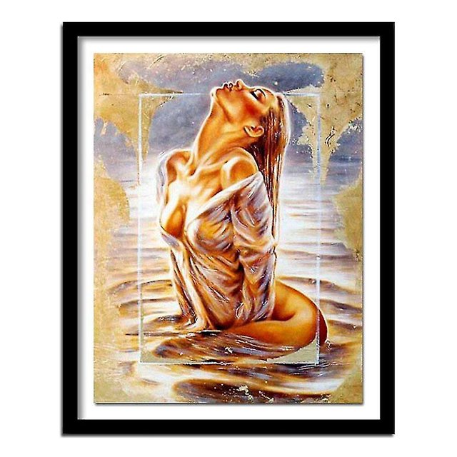 Pintura de retrato con bordado de diamantes, punto de cruz, imagen