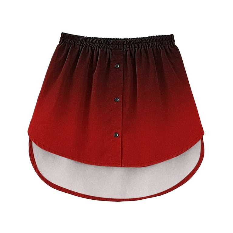 Uikmnh Skirts for Women Women's Mini Shirt Extensions All-match Adjustable Layering Top Lower Sweep Shirt Extender Bottom with Elastic Waist Band Mini Dress