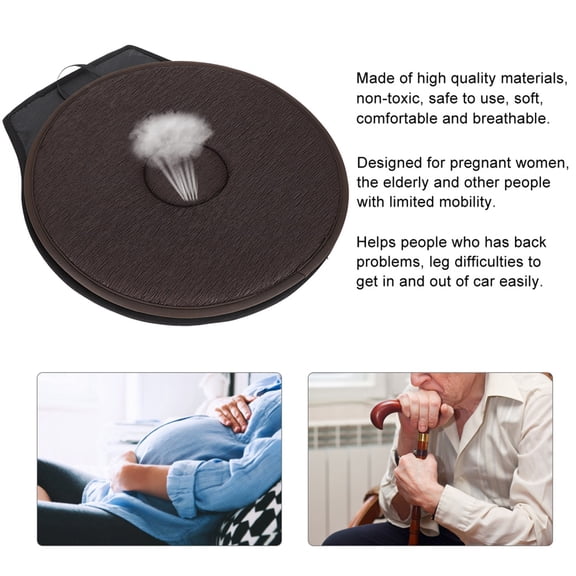360 Rotating Car Seat Cushion, Easy Transfer For Seniors  Pregnant Women, Non,Slip
