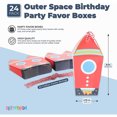 thumbnail image 2 of Outer Space Birthday Party Favor Boxes, Rocket Ship, Silver Foil (24 Pack), 2 of 5