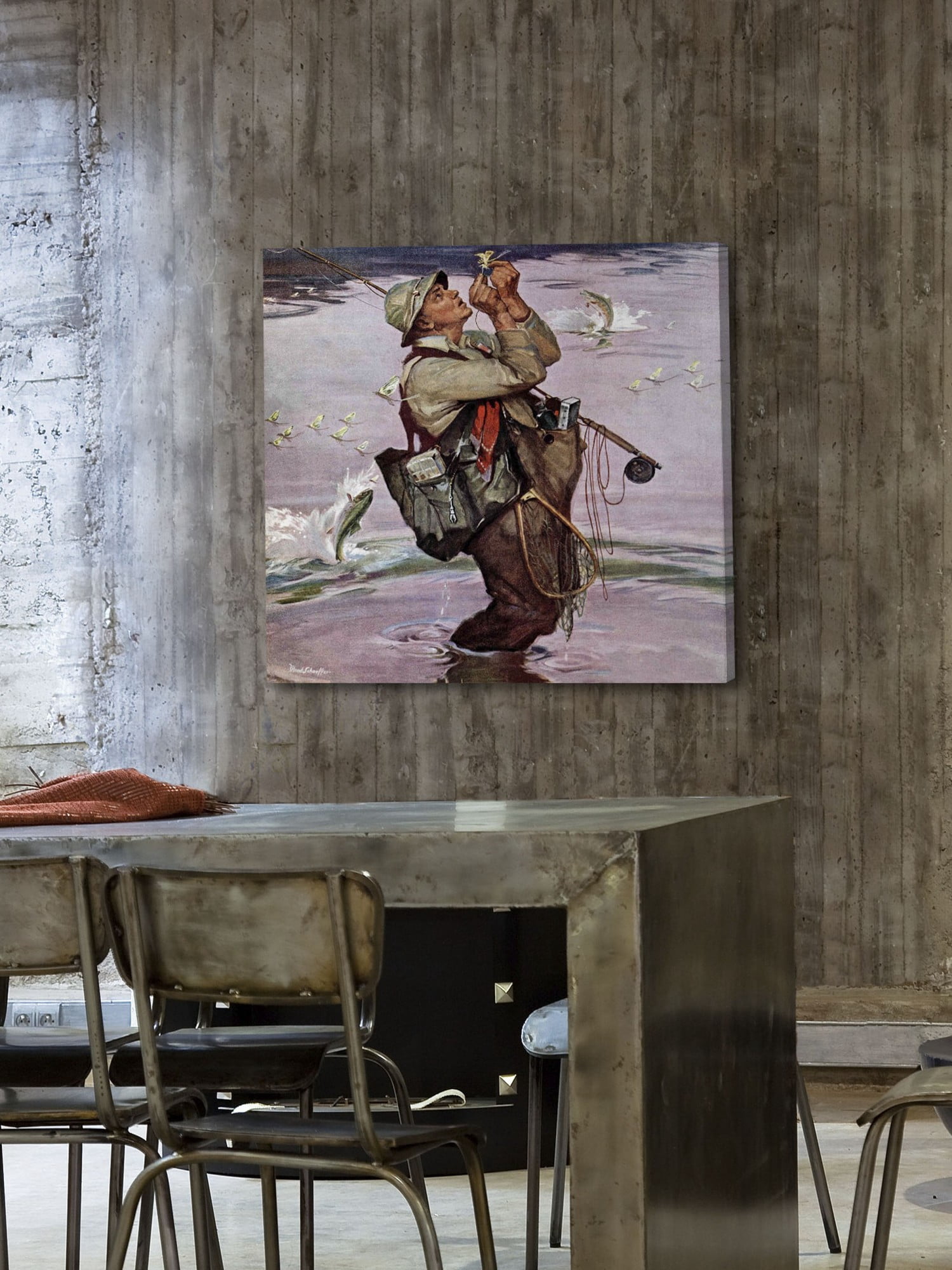 Marmont Hill The Fish are Jumping by Mead Schaeffer Painting Print on Canvas