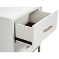 thumbnail image 3 of Allora Two Drawer Wood Nightstand in White, 3 of 6