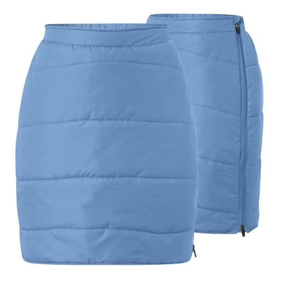 vigerkar Women's Puffer Quilted Skirt Insulated Warm Snow Skorts for Hiking Running Golf Skirts with Zipping (Sky Blue, S)