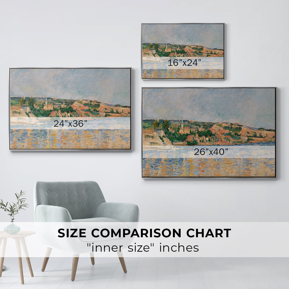 Vintage Landscape-CXLI By Wexford Home Framed in Silver Wood Gallery Wrapped Canvas 17 in. x 25 in.