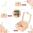 thumbnail image 4 of Caja de anillos Caja de madera para almacenamiento de joyas de regalo 20*20 cm, 4 of 8