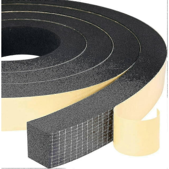 Foam Gasket Strip 2 Rolls 25mmx20mmx4m Weatherproof Shockproof Anticollision for Furniture