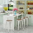 thumbnail image 3 of Apeaka 24 inch Bar Stools Set of 4 - Rustic Wood Seat & Metal Frame, Counter-Height Chairs for Kitchen Island, Pub Table (Easy Assembly), 3 of 6
