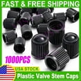 thumbnail image 4 of 1000 Pcs Universal Black Plastic Car Motor Tire Valve Stem Caps US STOCK, 4 of 5