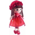 thumbnail image 3 of Kawaii Stuffed Soft Flower Girl Plush Toy Doll Girls Gift , 18 Inch ( Red ), 3 of 4