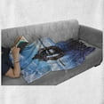 thumbnail image 6 of Iceland Soft Flannel Fleece Throw Blanket, Ocean Tide at Sunset Famous Rock Hvitserkur in the Form of a Big Mammoth Sky, Cozy Plush for Indoor and Outdoor Use, 60" x 80", Multicolor, by Ambesonne, 6 of 6