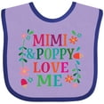 thumbnail image 3 of Inktastic Mimi and Poppy Love Me Granddaughter Girls Baby Bib, 3 of 4