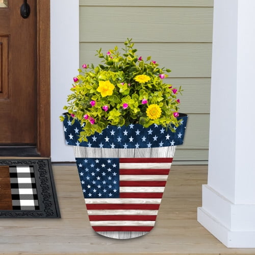 Briarwood Lane Wooden American Flag Large Planter