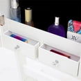 thumbnail image 4 of Standing Jewelry Cabinet, Fashion Simple Jewelry Storage Mirror Cabinet with LED Lights, Full Screen Mirror Makeup Lockable Armoire, Jewelry Organizer, for Living Room or Bedroom, White, 4 of 7