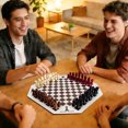 thumbnail image 4 of 4 Player Wooden Chess Board Game Set, 13.9" x 13.9" Wooden 2-4 Person Chess Game, Professional Board Game Set for Adults and Chess Enthusiasts ., 4 of 5