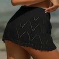 thumbnail image 5 of FAIWAD Womens Hollow Out Drawstring Skirt Knit Crochet Hipster Skirt Elastic Waist Beach Knitted Skirt, 5 of 5