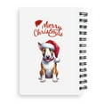 thumbnail image 2 of Merry Christmas Bull Terrier Santa Hat Xmas Tree Winter Holiday Spiral Bound Journal Bully Dog Lovers Gifts Idea 5x7in Spiral Notebook - 01013, 2 of 5
