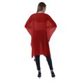 thumbnail image 4 of Moomaya Womens Georgette Shrug Open Front Long Sheer Coverup w/ Tassels, 4 of 7