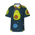 thumbnail image 2 of Picia Avocado in Space Gentle Cotton Regular Fit Short Sleeve Casual Hawaiian Shirt for Men-XX-Large, 2 of 9