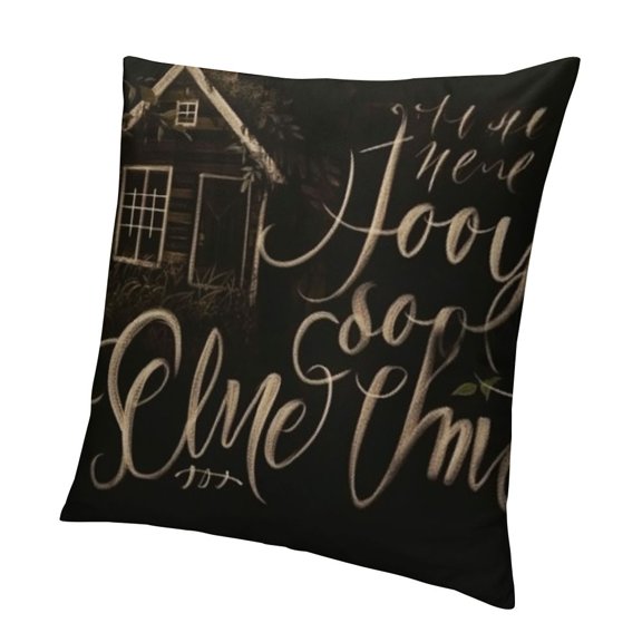 Theme Pillow Cases Present Throw Pillow Cover ，Black Cushion Cover, for Bedroom Bed Outdoor Car Couch Sofa