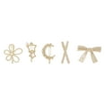 thumbnail image 1 of 5 Piezas de Clips para el Cabello con Lazo de Moda y Estrella para Niñas en Tonos Dorado y Plateado, 1 of 3