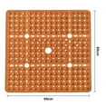 thumbnail image 6 of Naierhg Bathroom Mat Large Square Shower Mat Non Slip Shower Floor Secure Suction Cup Drain Holes Bathroom Carpet Black, 6 of 8