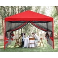 thumbnail image 5 of ABCCANOPY 10 ft x 10 ft Easy Pop up Outdoor Canopy Tent With Netting, Red, 5 of 6