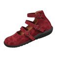 thumbnail image 2 of Willtoo Womens Ankle Strap Flat Shoes Casual Round Toe Walking Shoes with Metal Buckles Comfortable Non Slip Mary Janes, 2 of 5