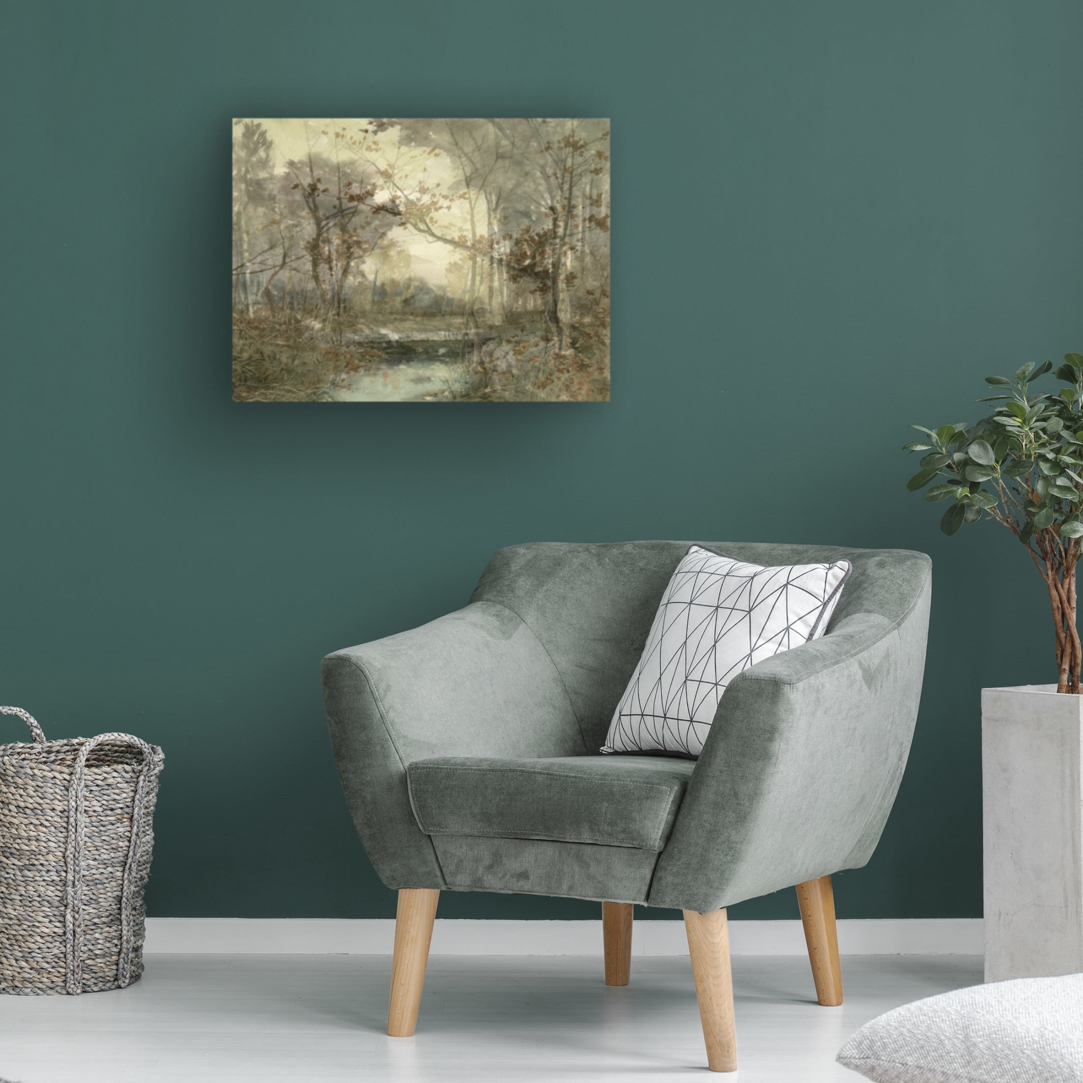 Canvas Wall Art - Stellar Design Studio 'Sunset Pond III' Wall Art for Living Room, Bedroom, or Office Décor by Trademark Fine Art - 47 x 35 Inches