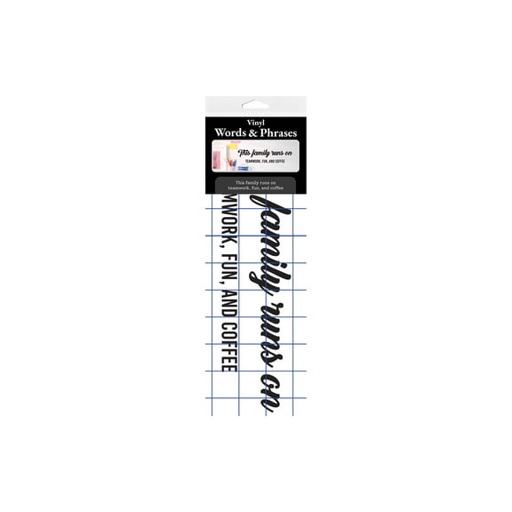 Vinyl ThisFamilyRunsOnTeamwork... Blk 4x12.75"