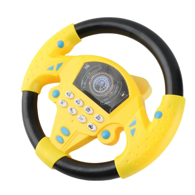 Educational Musical Baby Copilot Steering Wheel Toy, Interactive Driving Simulator with Lights, Sounds for Toddlers & Kids