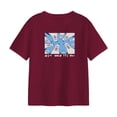 thumbnail image 1 of Camiseta de cuello redondo para mujer, Tops de verano, ropa deportiva, Tops de manga corta básicos Rojo, 1 of 8