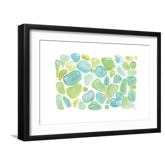 Art.com Seaglass Abstract Art Print by Melissa Averinos, Black Frame Wall Art, 23" x 17"