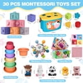 thumbnail image 2 of Baby Toys OCHIDO 6-12 meses Montessori 6 en 1 con juguete para la dentición, 2 of 7