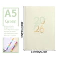 thumbnail image 1 of Daily Planner Notebook A5 Soft Leather Daily Calendar | Undated Organizer for Work School Home | Weekly Monthly Schedule Book, 1 of 1