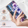 thumbnail image 2 of Allytech Motorola Moto Edge 20 Pro Case Clear, Flower Series Crystal Clear Back Cover Flexible TPU Silicone Shockproof Drop Proof Anti-yellow Protection Case Cover for Moto Edge 20 Pro, Purple Flower, 2 of 5