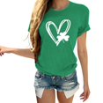 thumbnail image 1 of Pxiakgy Vente Chaude! T-Shirt Trèfle de la Saint-Patrick pour Femmes Chanceux Irlandais Manches Courtes T-Shirt Graphique Trèfle Mode Décontractée Imprimé Amour Col Rond Manches Courtes T-Shirt, 1 of 4